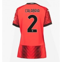 Camiseta AC Milan Davide Calabria #2 Primera Equipación Replica 2023-24 para mujer mangas cortas